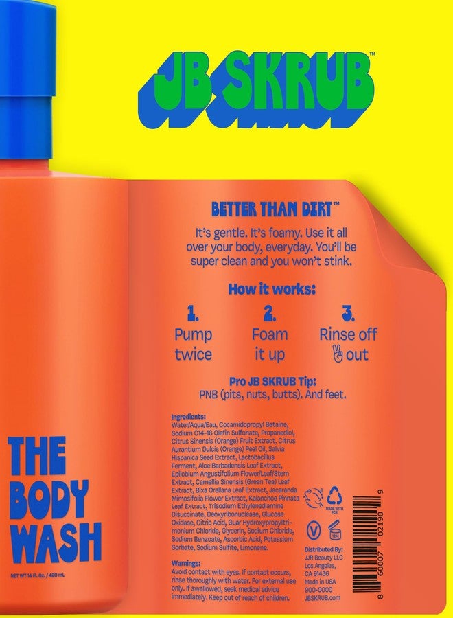 JB SKRUB Boys Body Wash for Kids, Tweens & Teens, pH-Balanced Foaming Citrus Wash, No Harsh Ingredients, Tackles Odor & Breakouts, 14 oz. - Image 2