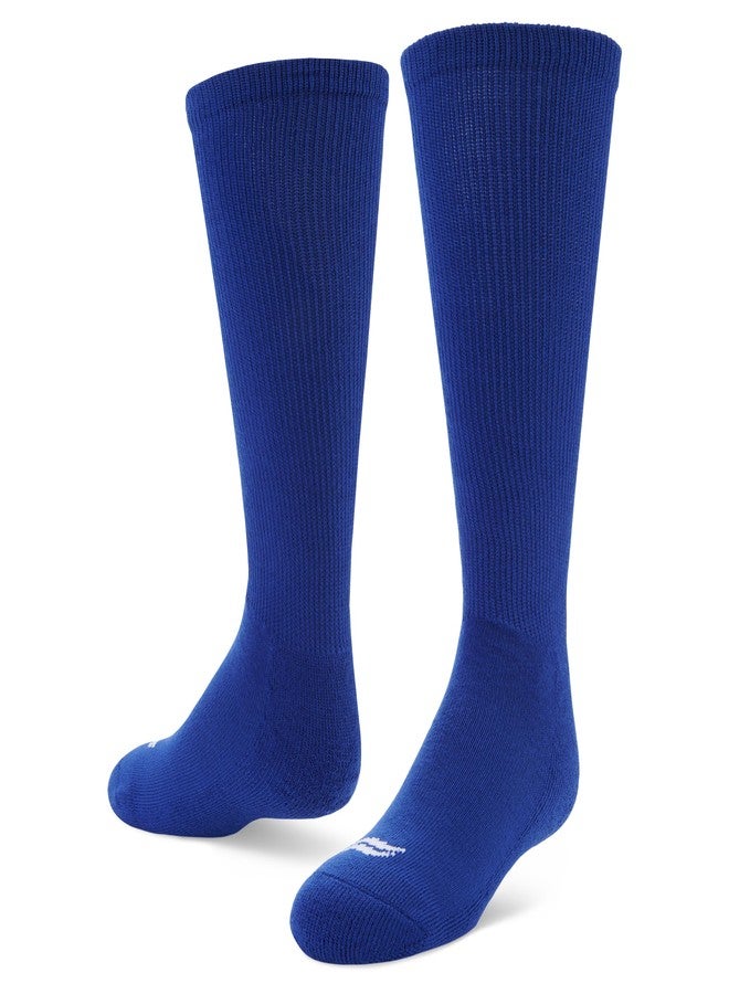 Sof Sole Football Over-the-Calf Team Athletic Performance Socks (2 Pair), X-Small, Royal Blue - Image 1