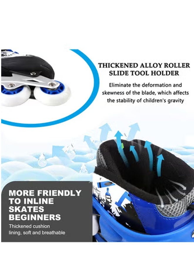 Arabest Kids Adjustable Perfect inline skates Roller Skate Shoe Set with LED FlashS（26-32） - Image 3