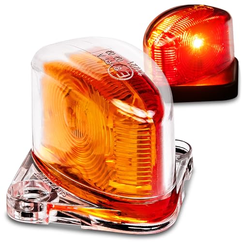 ONLINE LED STORE TRUE MODS 2pc Mini Amber + Red LED Trailer Fender Light Set [DOT Compliant] [SAE P2] [IP67 Waterproof] Surface Mount Clearance Marker Lamp for Boat Enclosed Utility Cargo Trailer Hauler Car Truck - Image 1