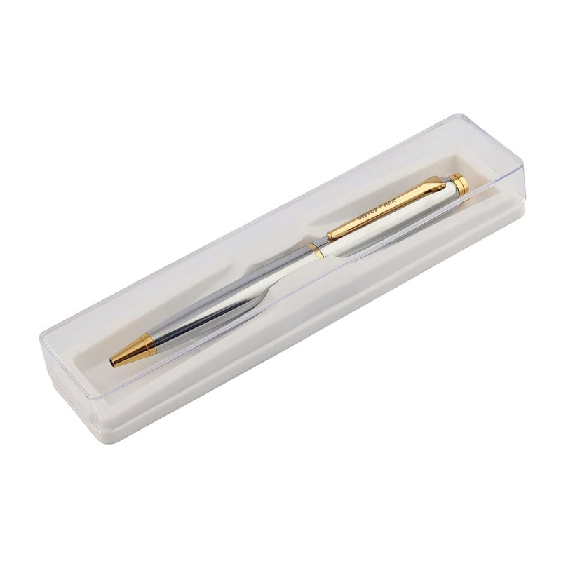 Oliver Prime CN G Executive Ball Pen – Premium Chrome Finish with Gold Detailing & Smooth Twist Action - Image 5