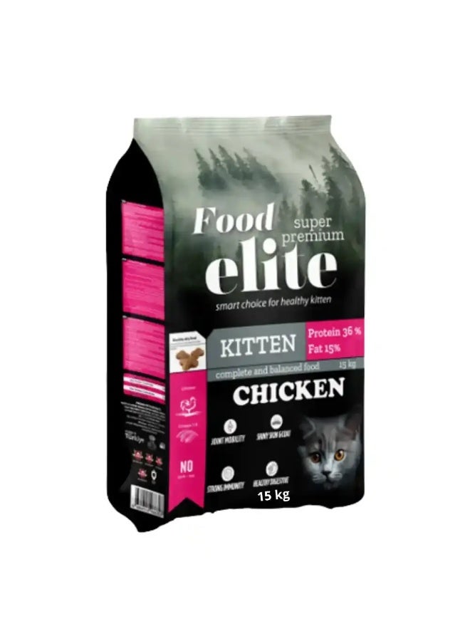 Elite Super Premium Chicken Kitten for Kittens 15kg