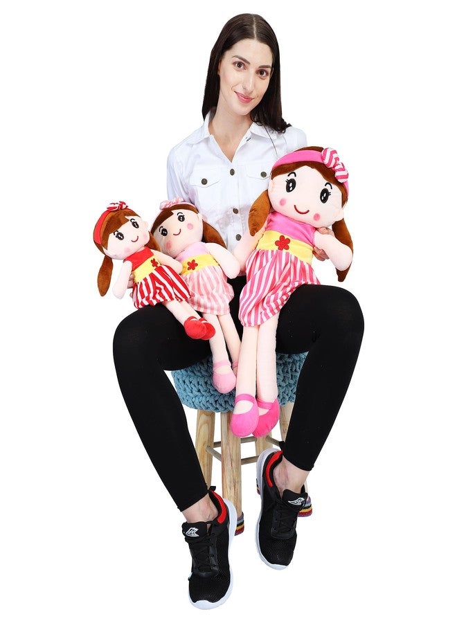 Glance Cute 'N' Hug Super Soft 45Cm Stuffed Girl Doll, Polyfill Washable Cuddly Plush Toy, Helps To Learn Role Play, 100% Safe For Kids (45Cm, Cute Doll Pink) - Image 4