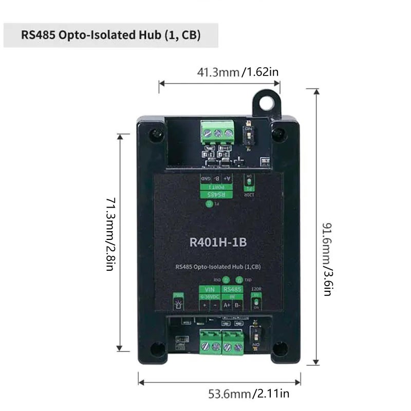 1B لون RS485 محور تسلسلي معزول بصريًا متعدد المنافذ تهيئة إرسال شفاف - Image 4