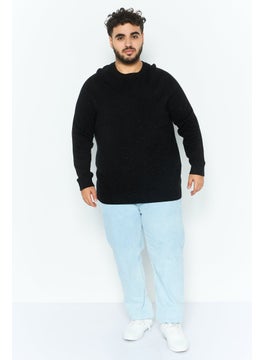 Celio Men Crew Neck Long Sleeves Sweatshirt, Black  - Image 3