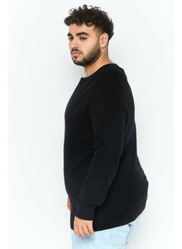 Celio Men Crew Neck Long Sleeves Sweatshirt, Black  - Image 4