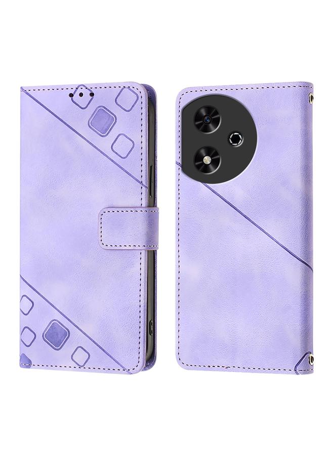 S-TOP Case For Honor Play 50 Skin-feel Embossed Leather Phone Case - Image 2