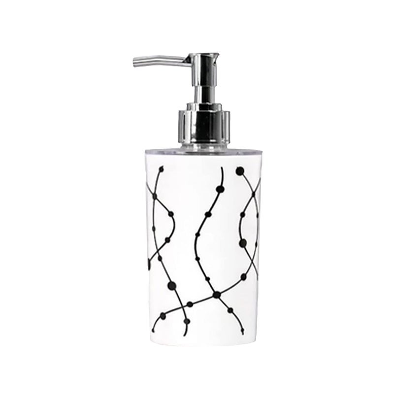Black Plastic Body and Chrome Finish top Candy Soap Dispenser Bottle Set with Pump for Handwash (Multicolour) - Pack of 3  - Image 3