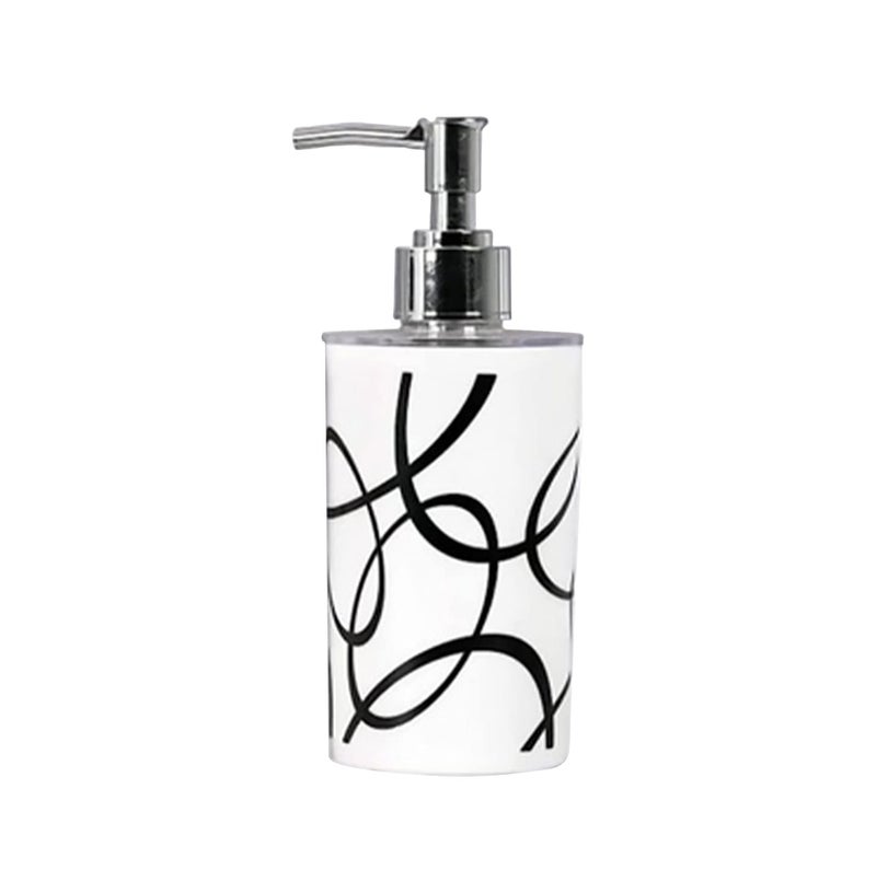 Black Plastic Body and Chrome Finish top Candy Soap Dispenser Bottle Set with Pump for Handwash (Multicolour) - Pack of 3  - Image 2