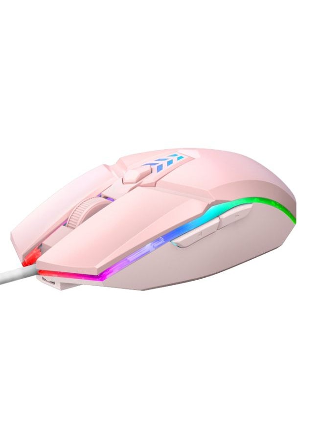 براق S700 Light Light USB Wired Office Gaming Mouse (Pink)  - Image 3