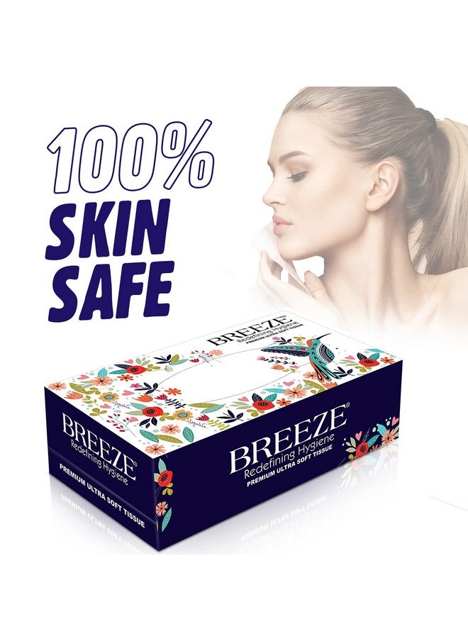 Breeze Bre022 2 Ply Facial Tissue Soft Wipe & Disposable For Kitchen, Cars, Office & Home Use, 100 Pulls Each (Pack Of 6, 600 Tissues)  - Image 4