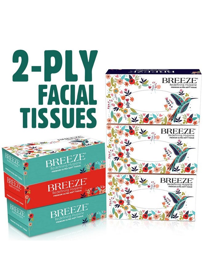 Breeze Bre022 2 Ply Facial Tissue Soft Wipe & Disposable For Kitchen, Cars, Office & Home Use, 100 Pulls Each (Pack Of 6, 600 Tissues)  - Image 5