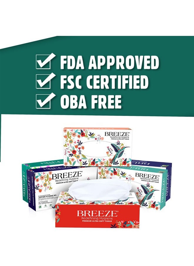 Breeze Bre022 2 Ply Facial Tissue Soft Wipe & Disposable For Kitchen, Cars, Office & Home Use, 100 Pulls Each (Pack Of 6, 600 Tissues)  - Image 3