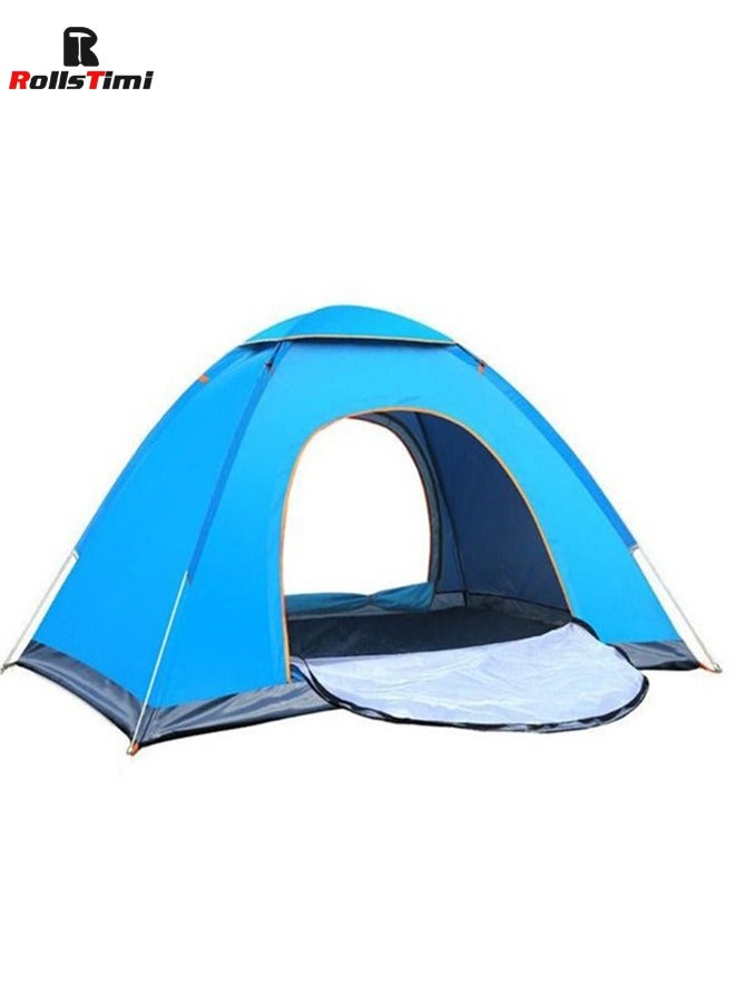 RollsTimi  Portable Outdoor Camping Tent,Automatic Pop Up Beach Tent 3-4 Person Family Tents  - Image 1