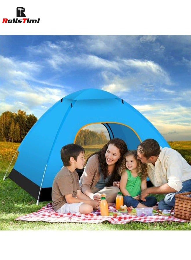 RollsTimi  Portable Outdoor Camping Tent,Automatic Pop Up Beach Tent 3-4 Person Family Tents  - Image 3
