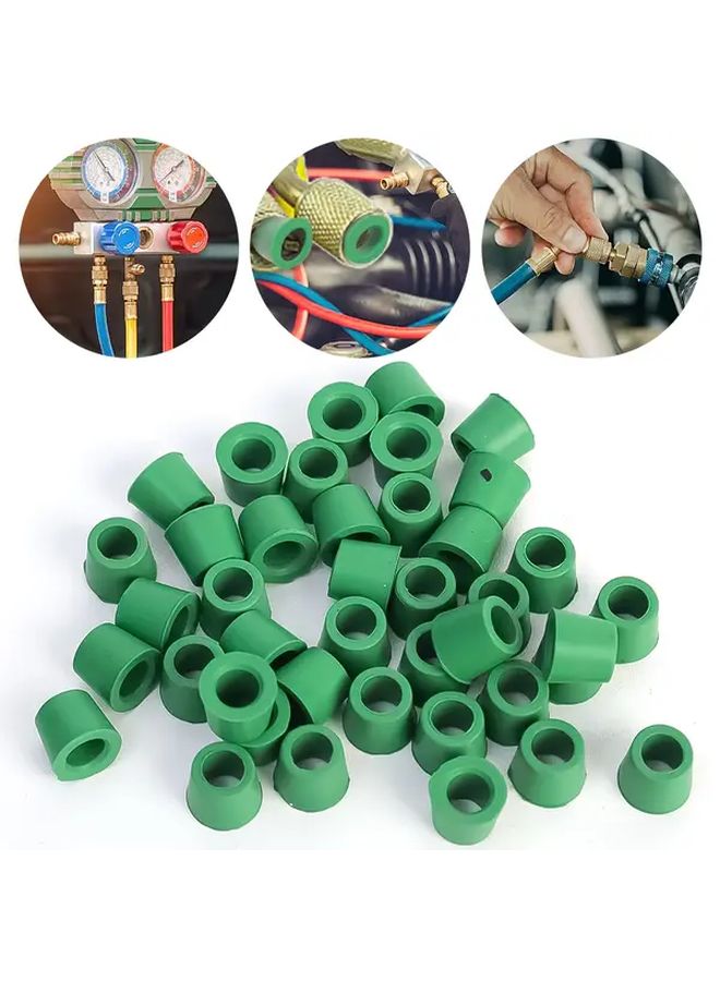50 Pcs 1 4 Inch Rubber Gasket Seal Kit For Air Conditioner Inflation Hose Valve Repair - Image 1