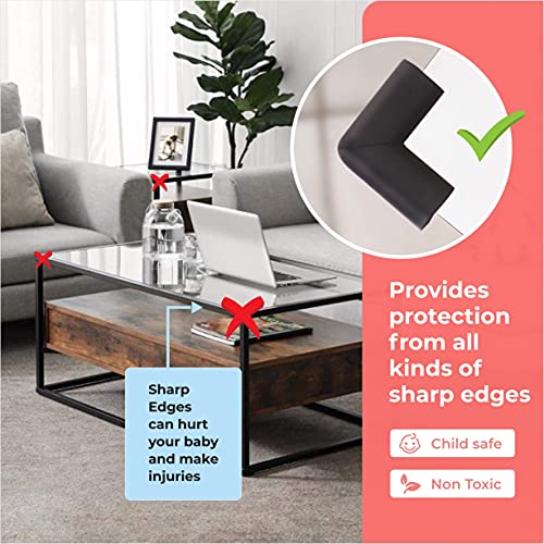 BabySafeHouse Furniture Corner Guard for Baby Proofing, Pre-Taped Corner Protectors -Black (Pack of 10) - Image 4