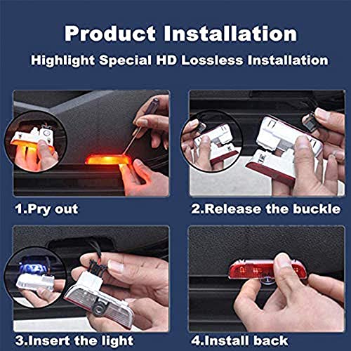 Automaze O.E 2 Pc Car Door LED Logo Light Laser Projector Lights Ghost Shadow Welcome Lamp, Compatible For Audi Cars,Clear - Image 5