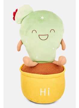 YOTO Cactus Potted Plant Cushion 64 x 38 cm, Green  - Image 1