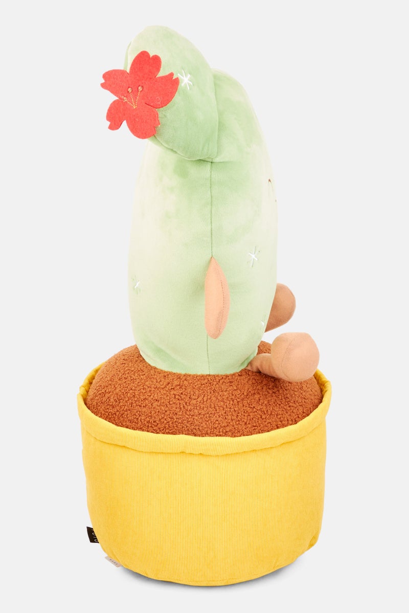 YOTO Cactus Potted Plant Cushion 64 x 38 cm, Green - Image 3