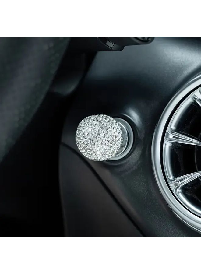 AB Color Sparkling Rhinestone Car Start Button Decorative Interior Accessory - Image 4