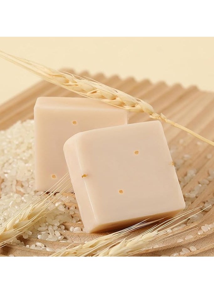 JAM - Thai Rice Soap - Rice Milk Soap, Rice Soap for Face, Jabon Aclarante de Piel, Jabon De Arroz Para Aclarar La Cara, Thai Handmade Rice Soap Bar 3piece - Image 1