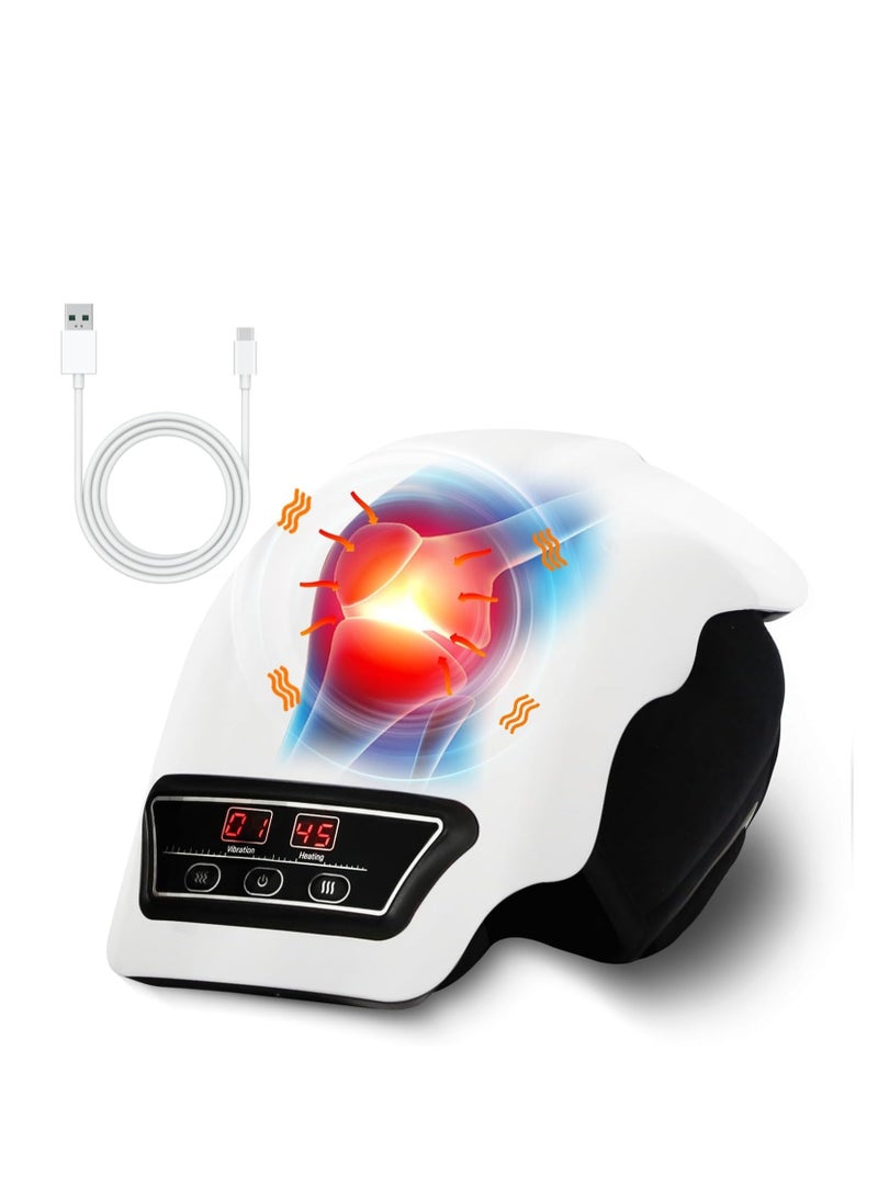 Rechargeable Knee Massager with LED Screen, Infrared Heat & Vibration for Arthritis Relief, Wearable for Swollen Joints & Muscle Injuries - Image 1