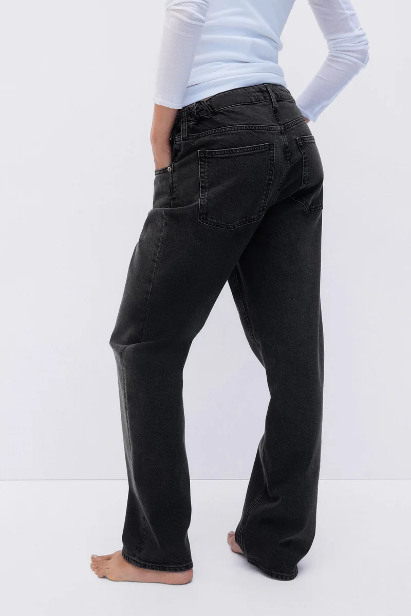 H&M  MAMA Straight Low Waist Jeans for Women | Best Price UAE