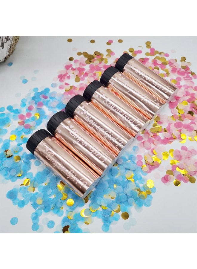ThePartyPopper Rose Gold Gender Reveal Confetti Popper - Girl - Image 4