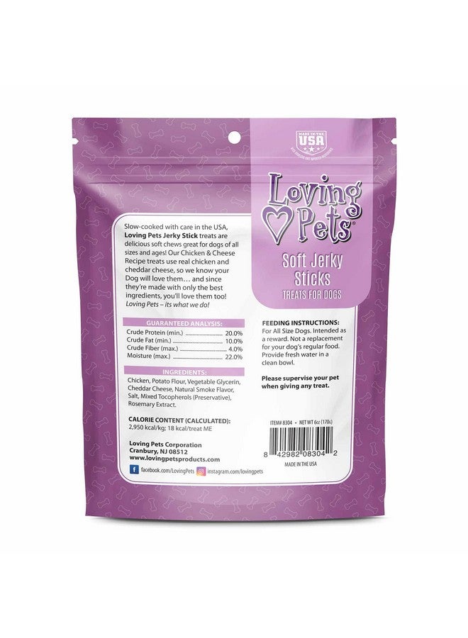 Loving Pets Soft Chew Jerky (StickShaped, Chicken & Cheese Recipe) Usa Made Dog Treats - Image 2
