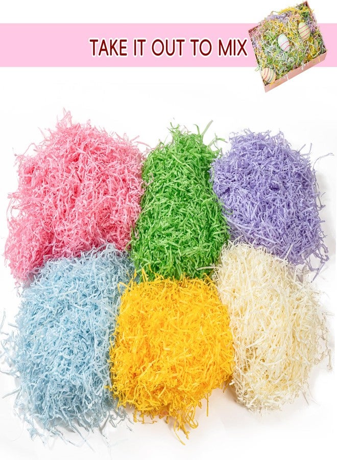 CIPOWM Easter Grass Shredded Paper Filler 6 Colors Paper Shred Crinkle Raffia Paper Filler for Easter Gift Wrapping Boxes Bags Basket Filling Party Supply, 5.3oz - Image 3