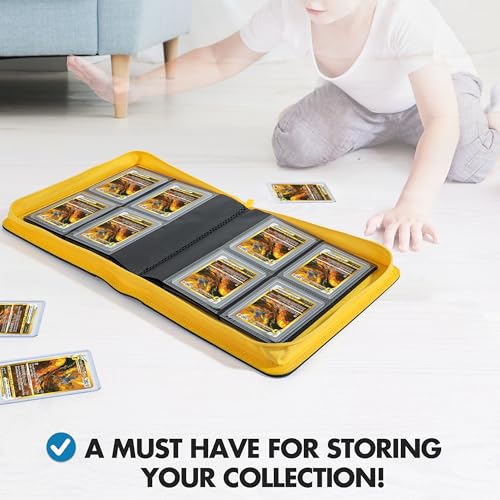 FunGuys Toploader Binder, Trading Card Binder Storage,128 4 Pocket Top Loader Pokemon Binder Collection for Yugioh, MTG, TCG, Card Folders for Trading Cards - Image 5