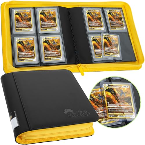 FunGuys Toploader Binder, Trading Card Binder Storage,128 4 Pocket Top Loader Pokemon Binder Collection for Yugioh, MTG, TCG, Card Folders for Trading Cards - Image 1
