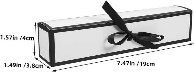 FUOYLOO 20pcs Foldable Paper Chocolate Packing Boxes Small Party Favor Candy Boxes for Birthday Packaging with White and Black Edge - Image 2