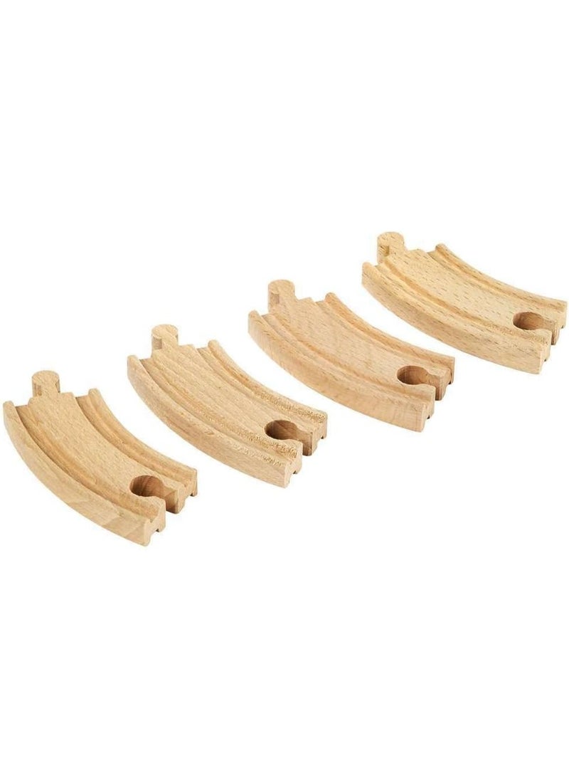 Brio BRIO World 33337 - Premium 4-Piece Short Curved Tracks - Wooden Train Toy Set for Kids & Toddlers | Age 3+ | Versatile & Compatible | FSC-Certified Sustainable Wood | Child ASIN B08J88V5QW  - Image 4