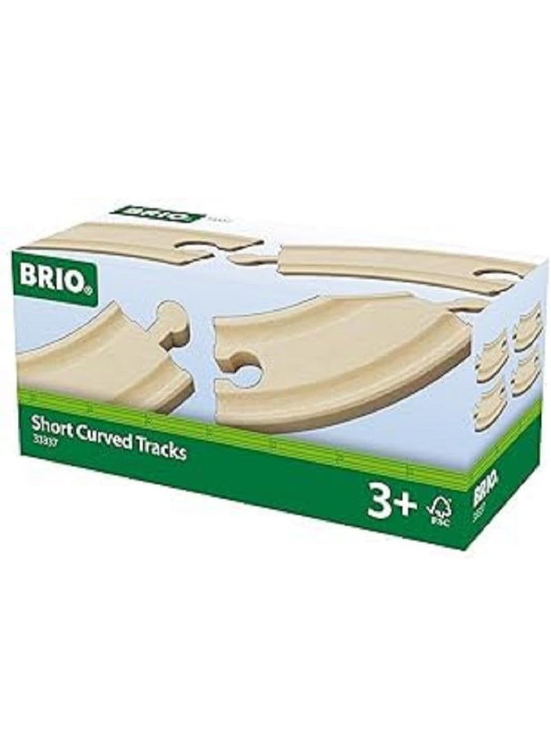 Brio BRIO World 33337 - Premium 4-Piece Short Curved Tracks - Wooden Train Toy Set for Kids & Toddlers | Age 3+ | Versatile & Compatible | FSC-Certified Sustainable Wood | Child ASIN B08J88V5QW  - Image 3