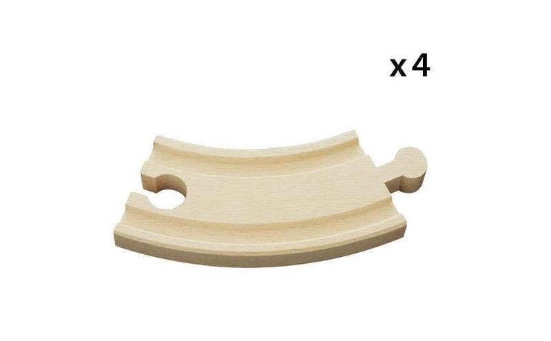 BRIO World 33337 - Premium 4-Piece Short Curved Tracks - Wooden Train Toy Set for Kids & Toddlers | Age 3+ | Versatile & Compatible | FSC-Certified Sustainable Wood | Child ASIN B08J88V5QW - Image 3