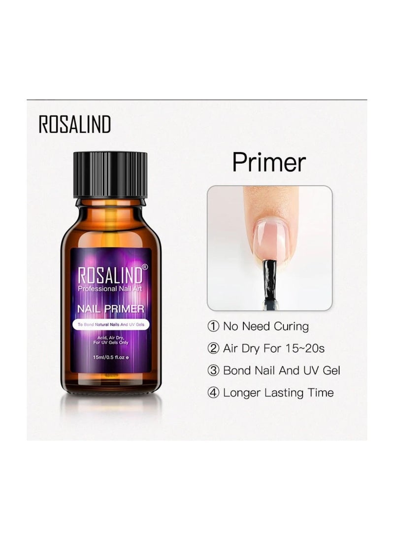 Rosalind ROSALIND Nail Primer And Nail Prep Dehydrator Set 15ML  - Image 5