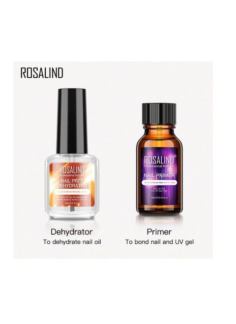 ROSALIND Nail Primer And Nail Prep Dehydrator Set 15ML