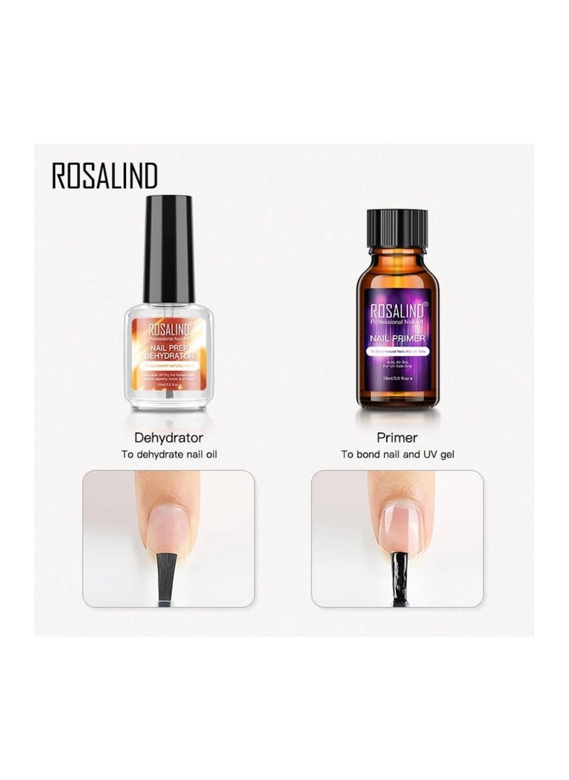 Rosalind ROSALIND Nail Primer And Nail Prep Dehydrator Set 15ML  - Image 2