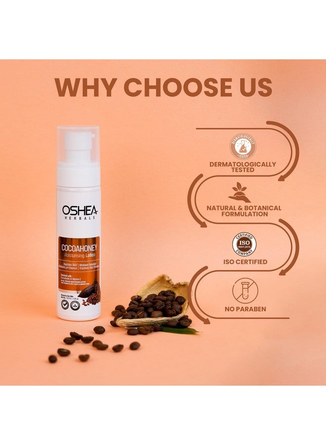 أوشيا لوشن مرطب بخلاصة الكاكاو والعسل من هيربالز للبشرة العادية إلى الجافة | يحسن صلابة البشرة مع الاحتفاظ بالرطوبة وترطيب البشرة | غني بزبدة الكاكاو وفيتامين E 120 مل (عبوة من قطعتين) - Image 4