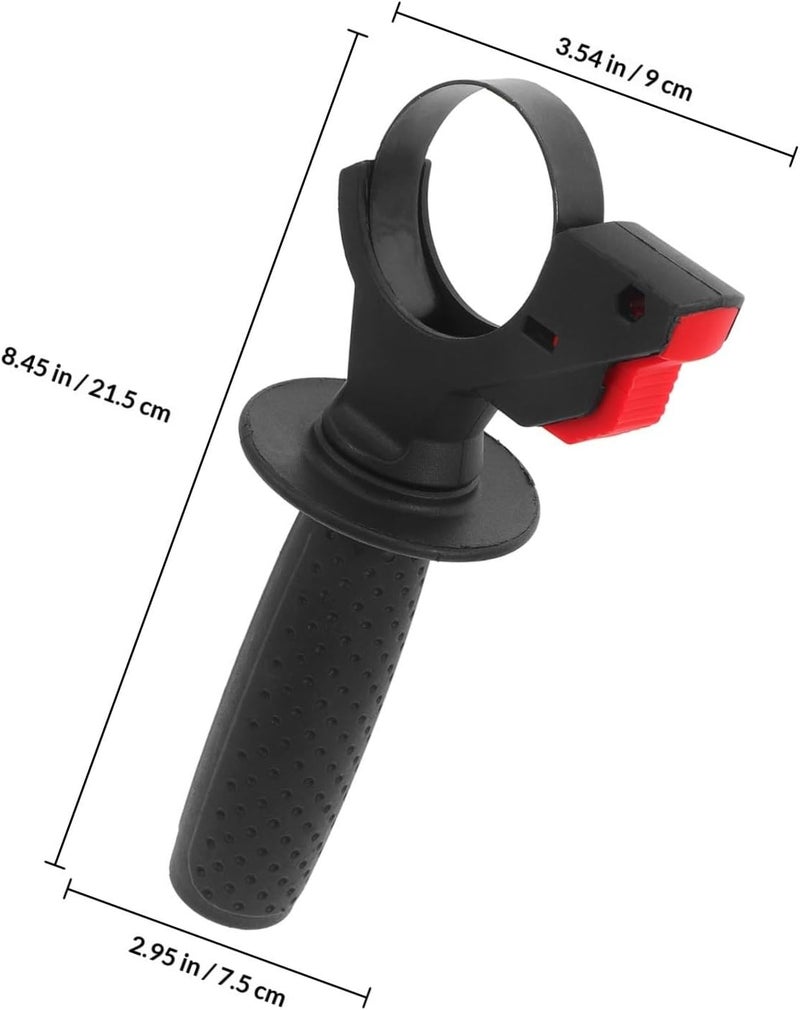 Uonlytech Adjustable Electric Hammer Handle Grip Tool for Impact Drill and Electric Hammer, Black Plastic Material with Comfortable Grip and Easy Installation, Inner Diameter 46-52mm, Modern - Image 2