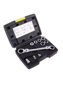 Generic A set of 15 socket ratchet 40CRV chrome vanadium steel torque wrench extension drill bit auto repair tool kit, multi-function repair hand tool kit, double gauge socket ratchet wrench tool box, auto repair auto maintenance tool set  - Image 1