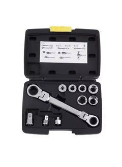 Generic A set of 15 socket ratchet 40CRV chrome vanadium steel torque wrench extension drill bit auto repair tool kit, multi-function repair hand tool kit, double gauge socket ratchet wrench tool box, auto repair auto maintenance tool set  - Image 2