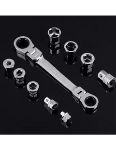 Generic A set of 15 socket ratchet 40CRV chrome vanadium steel torque wrench extension drill bit auto repair tool kit, multi-function repair hand tool kit, double gauge socket ratchet wrench tool box, auto repair auto maintenance tool set  - Image 3