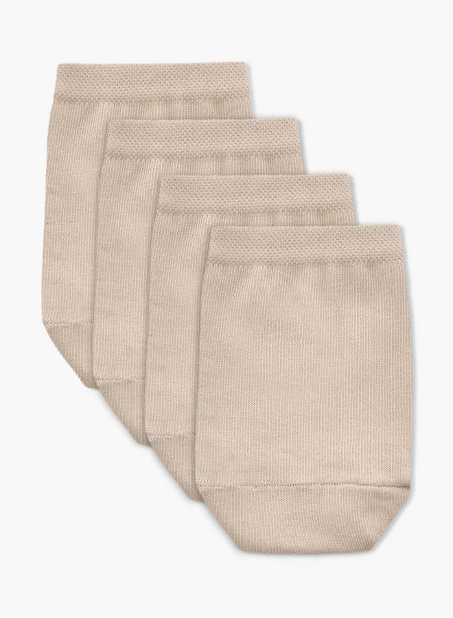 Floral Textured No Show Socks - Set of 3