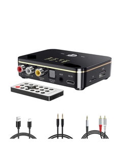 2-in-1 Bluetooth 5.0 Audio Receiver & Transmitter with Remote, Hi-Fi Adapter for Home & Car Stereo, Supports 3.5mm, RCA, COAXIAL, Optical, NFC, AptX-LL for AV Receiver & Amplifier.