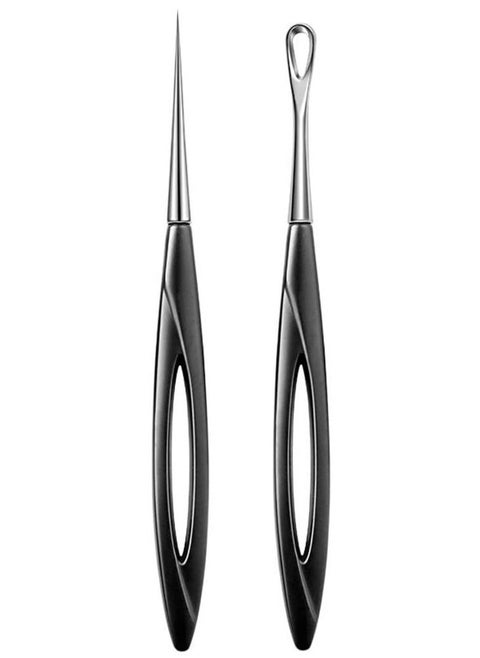Blackhead Remover Tool, 2 Pcs Pimple Popper Tool and Blemish Remover Extraction Tools for Estheticians Professional Pore Extractor Tools for Nose & Face Whitehead Popping, Blemish
