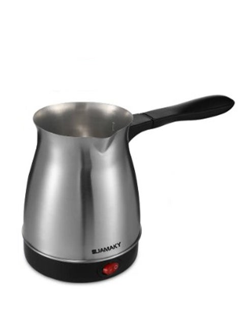 ماكينة كهربائية لتحضير القهوة التركي واليوناني من الفولاذ المقاوم للصدأ من جاماكي بتصميم محمول ومقاوم للماء، كنكة لتسخين الماء في المنزل، 1000واط ، موديل JMK9017من ستانلس ستيل(ايطالية)