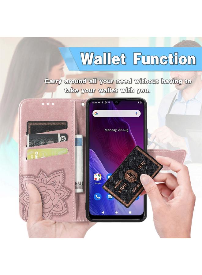 Zaboon Case For Cubot P60 Butterfly Love Flower Embossed Leather Phone Case - Image 5